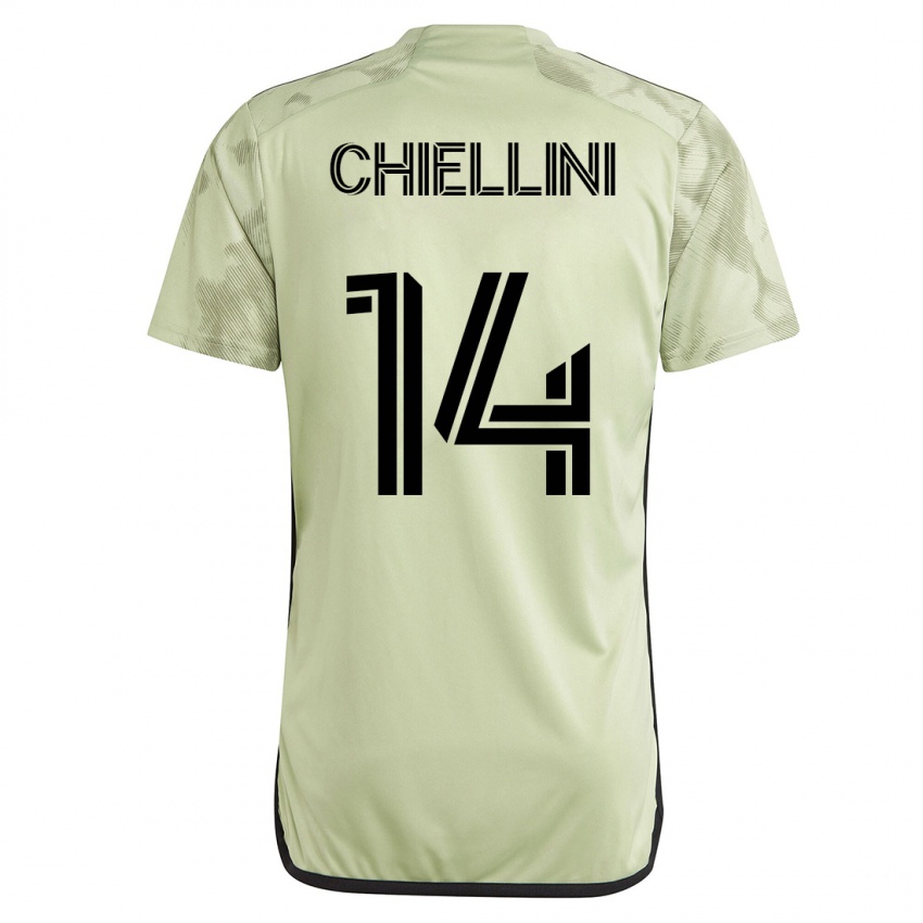 Kinder Giorgio Chiellini #14 Grün Auswärtstrikot Trikot 2023/24 T-Shirt