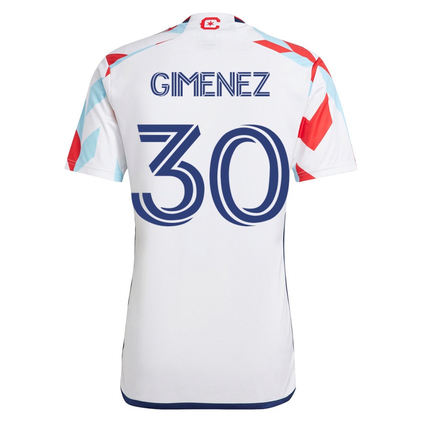 Kinder Gastón Giménez #30 Weiß Blau Auswärtstrikot Trikot 2023/24 T-Shirt
