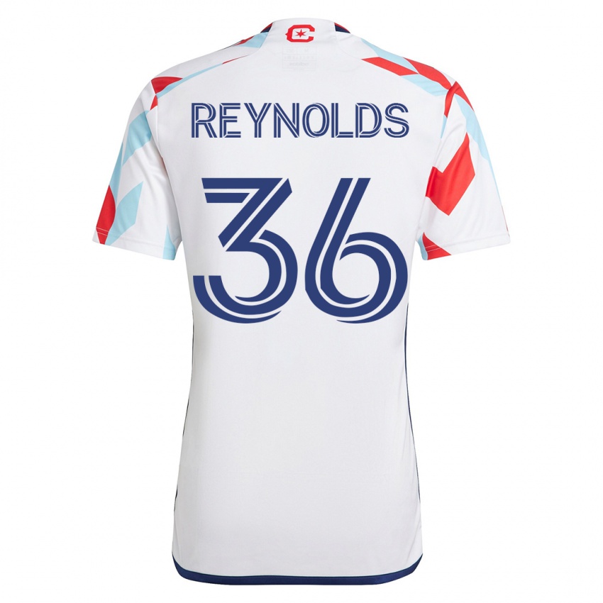 Kinder Justin Reynolds #36 Weiß Blau Auswärtstrikot Trikot 2023/24 T-Shirt