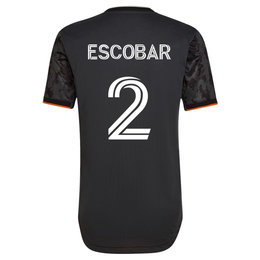 Kinder Franco Escobar #2 Schwarz Auswärtstrikot Trikot 2023/24 T-Shirt