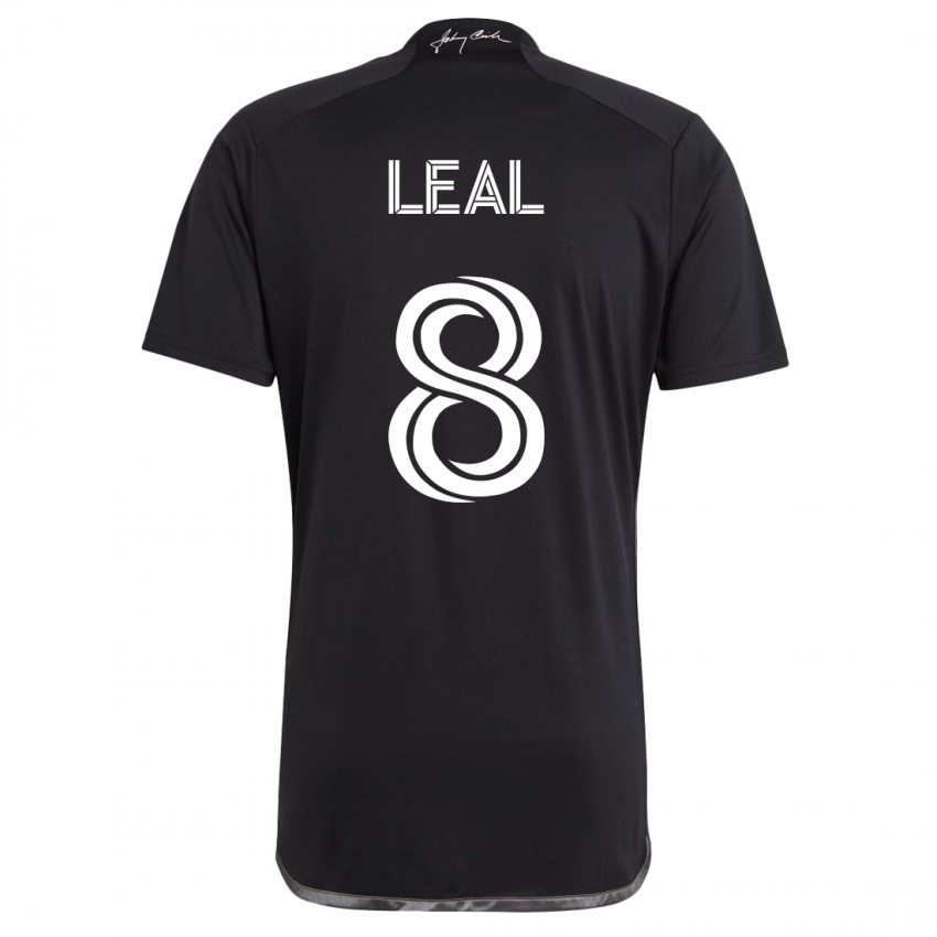 Kinder Randall Leal #8 Schwarz Auswärtstrikot Trikot 2023/24 T-Shirt