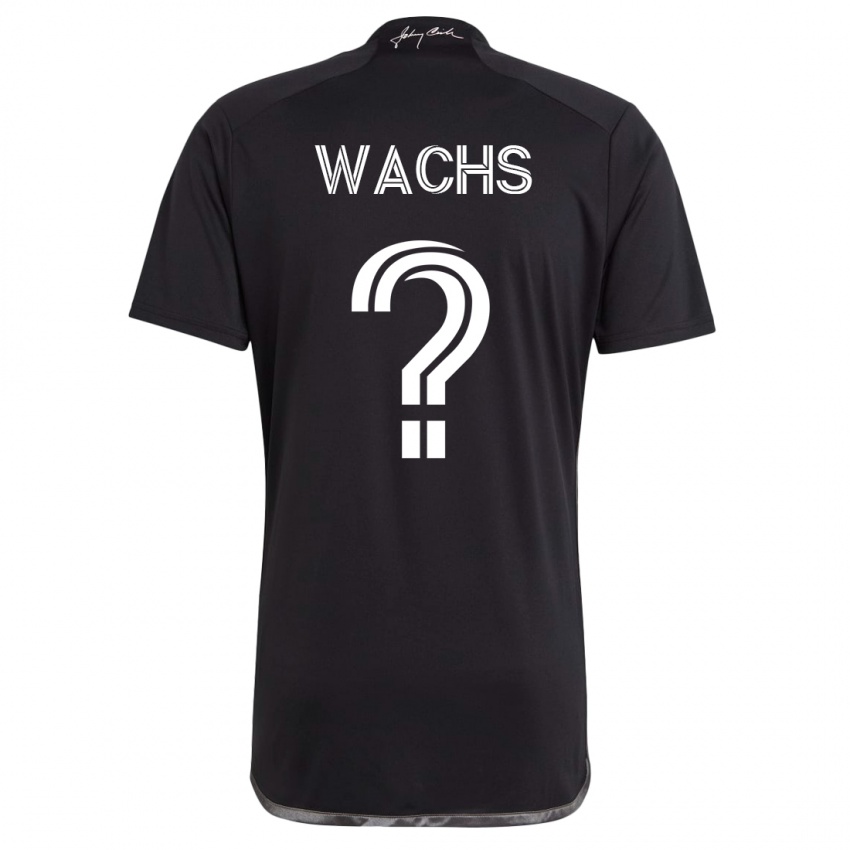 Kinder Eli Wachs #0 Schwarz Auswärtstrikot Trikot 2023/24 T-Shirt