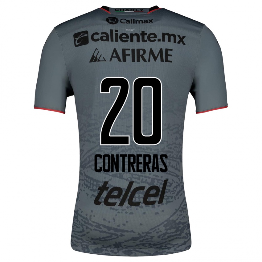 Kinder Francisco Contreras #20 Grau Auswärtstrikot Trikot 2023/24 T-Shirt