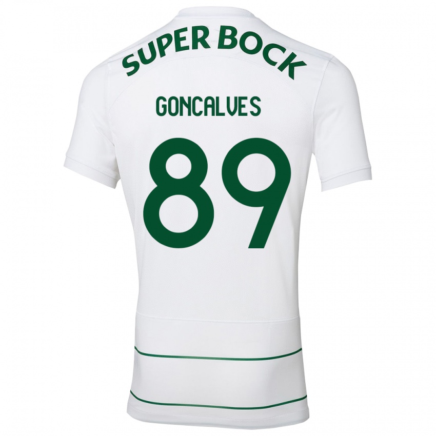 Kinder André Gonçalves #89 Weiß Auswärtstrikot Trikot 2023/24 T-Shirt