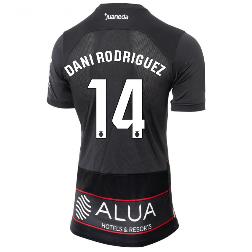 Kinder Dani Rodríguez #14 Schwarz Auswärtstrikot Trikot 2023/24 T-Shirt