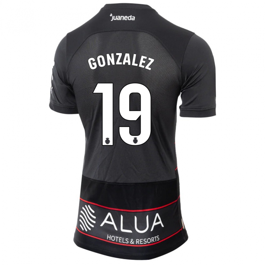 Kinder Adrià González #19 Schwarz Auswärtstrikot Trikot 2023/24 T-Shirt