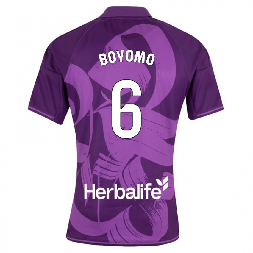 Kinder Enzo Boyomo #6 Violett Auswärtstrikot Trikot 2023/24 T-Shirt