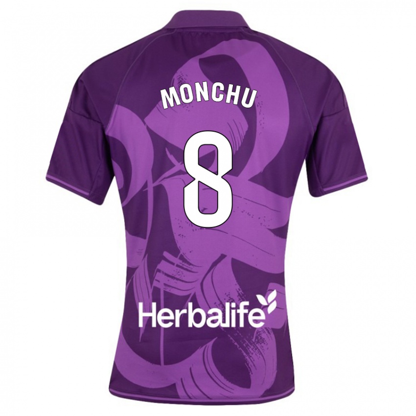 Kinder Monchu #8 Violett Auswärtstrikot Trikot 2023/24 T-Shirt