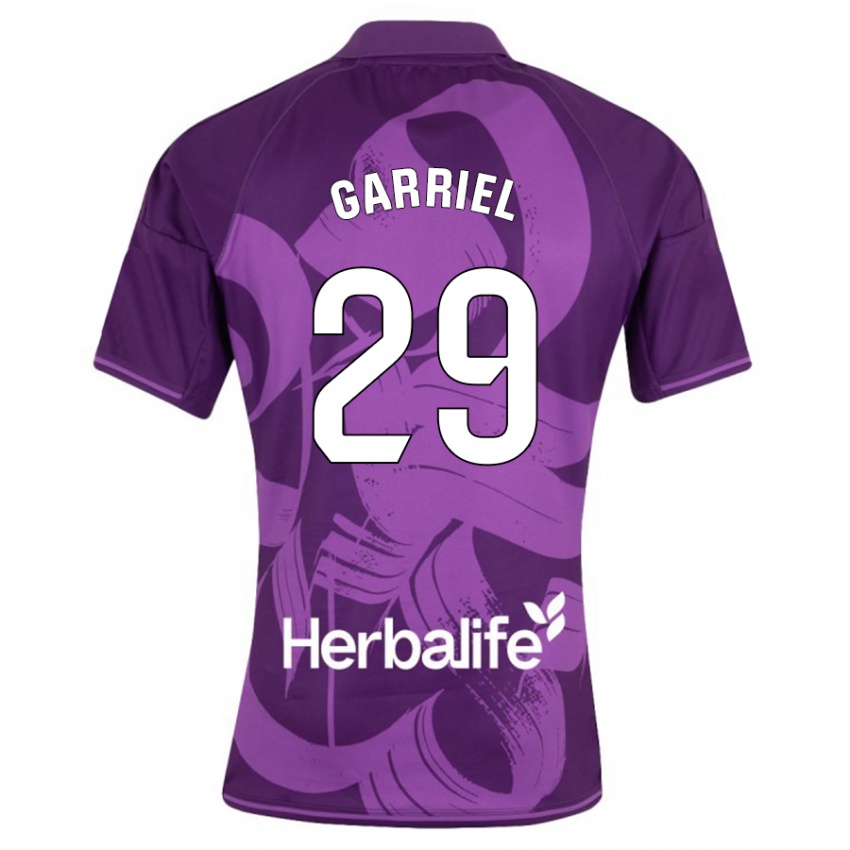 Kinder Iván Garriel #29 Violett Auswärtstrikot Trikot 2023/24 T-Shirt