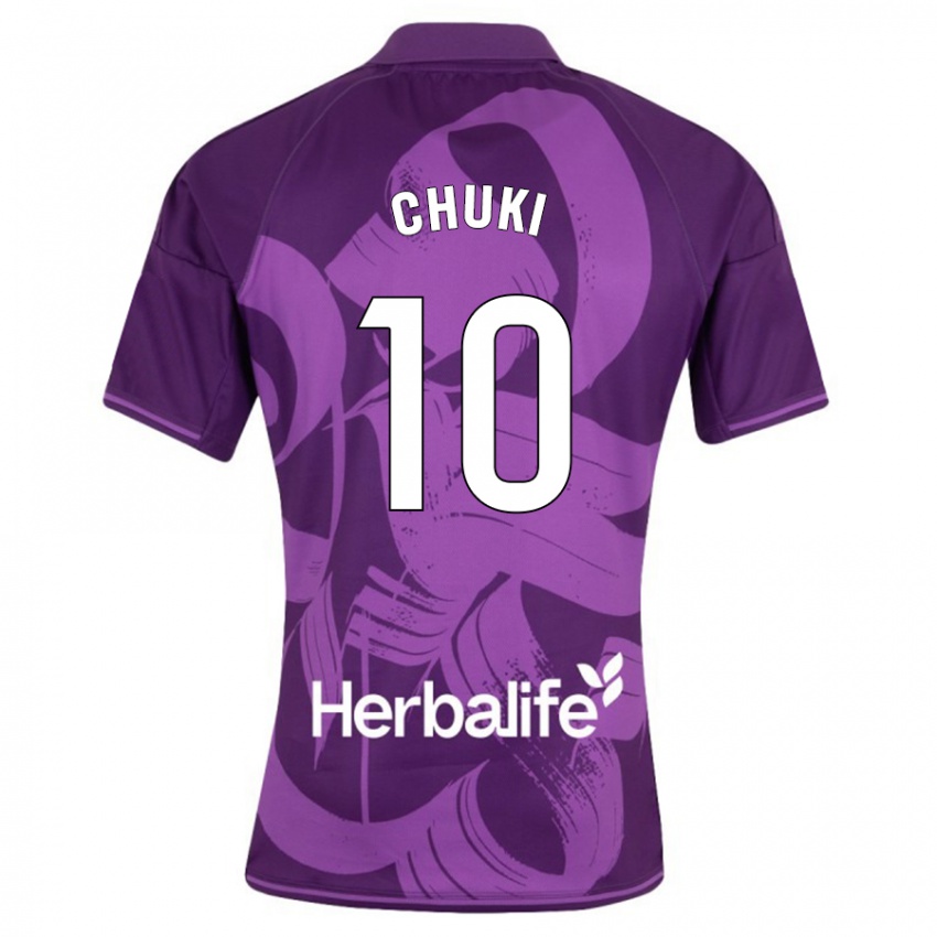Kinder Chuki #10 Violett Auswärtstrikot Trikot 2023/24 T-Shirt