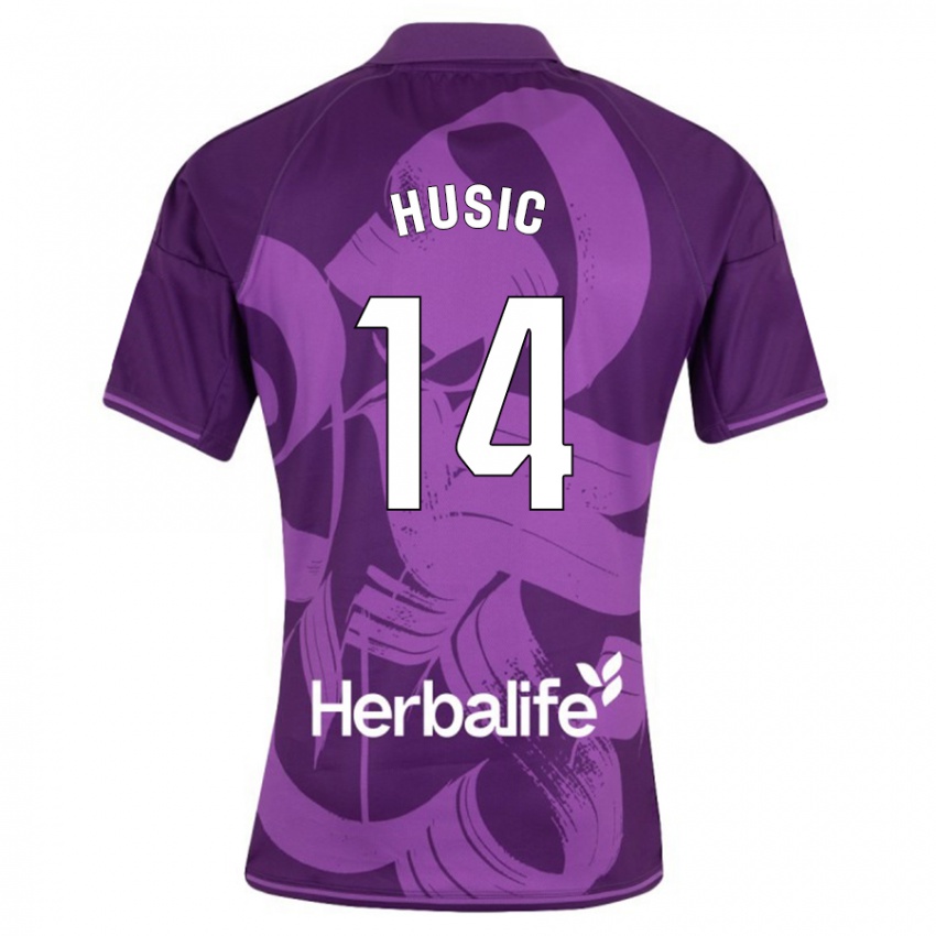 Kinder Salih Husic #14 Violett Auswärtstrikot Trikot 2023/24 T-Shirt