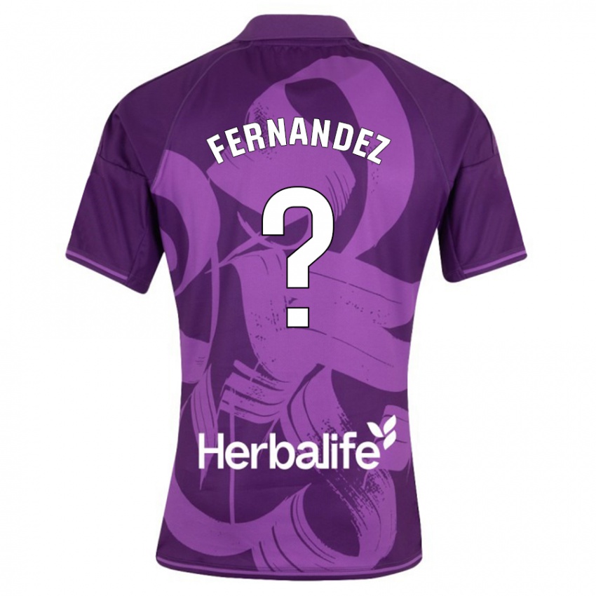 Kinder Samu Fernández #0 Violett Auswärtstrikot Trikot 2023/24 T-Shirt