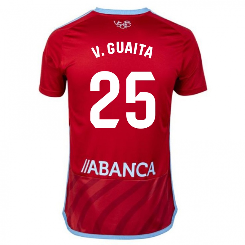 Kinder Vicente Guaita #25 Rot Auswärtstrikot Trikot 2023/24 T-Shirt