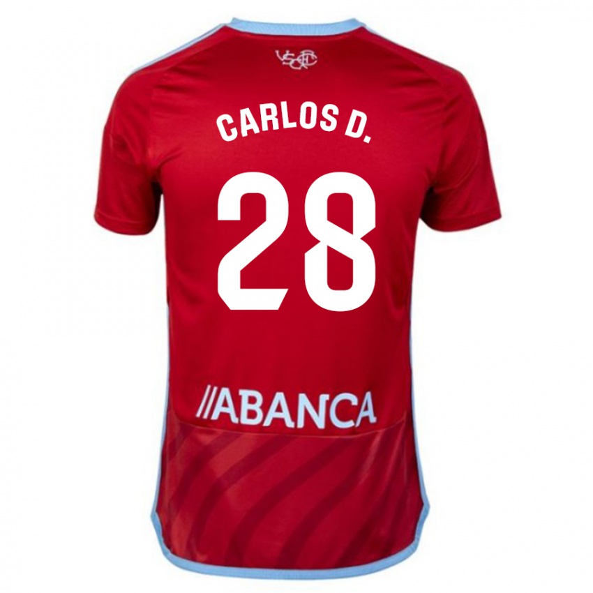 Kinder Carlos Domínguez #28 Rot Auswärtstrikot Trikot 2023/24 T-Shirt