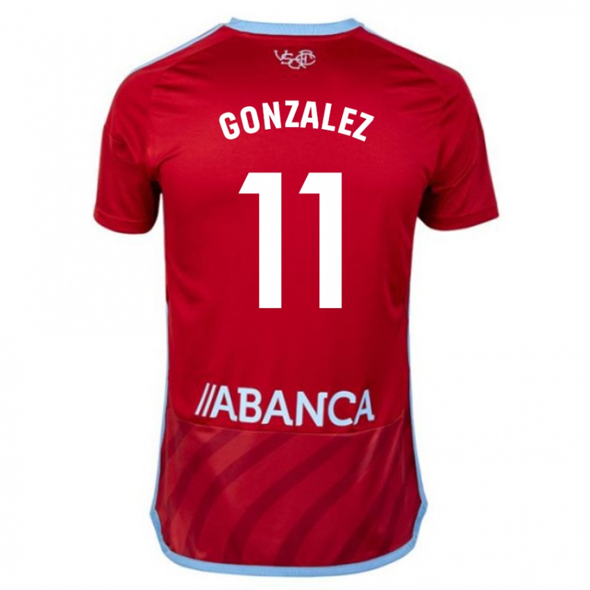 Kinder Alfon González #11 Rot Auswärtstrikot Trikot 2023/24 T-Shirt