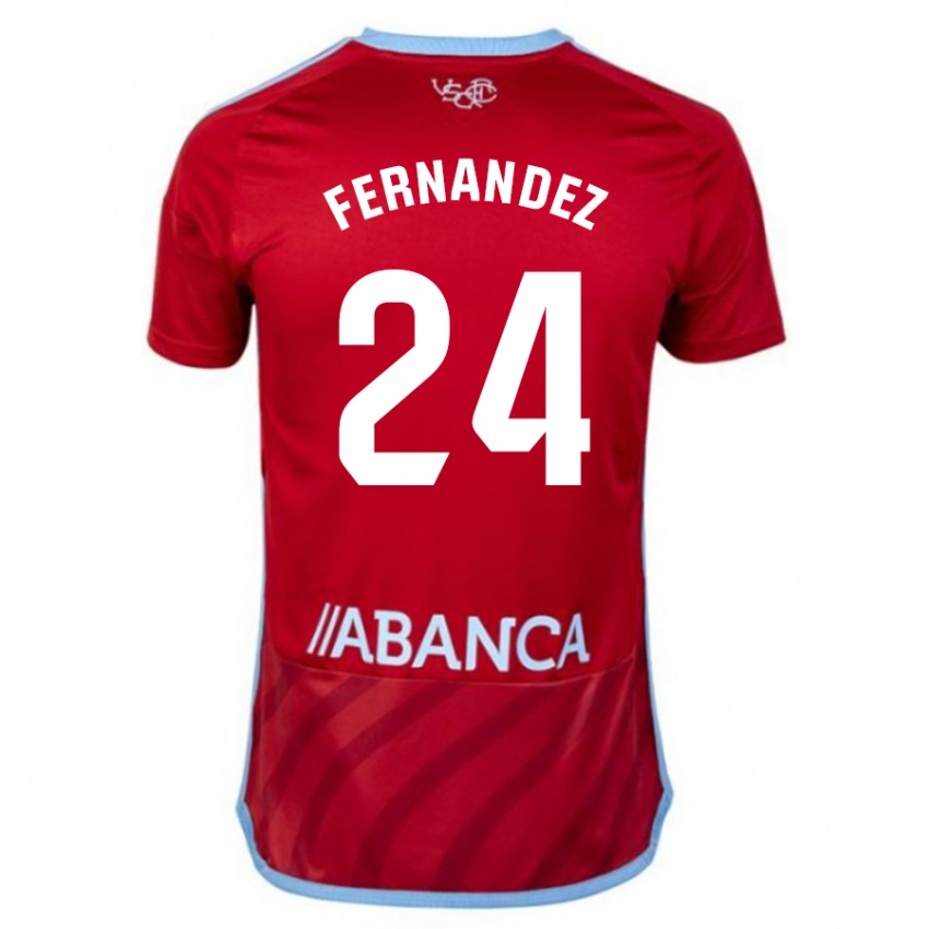 Kinder César Fernández #24 Rot Auswärtstrikot Trikot 2023/24 T-Shirt