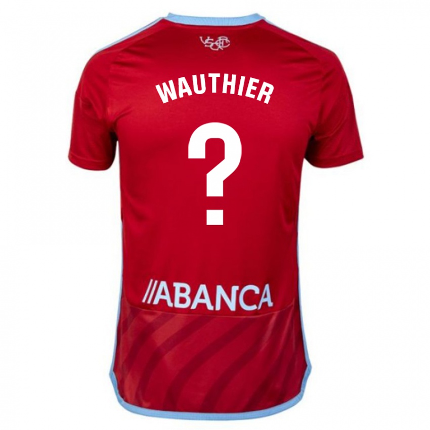 Kinder Hugo Wauthier #0 Rot Auswärtstrikot Trikot 2023/24 T-Shirt