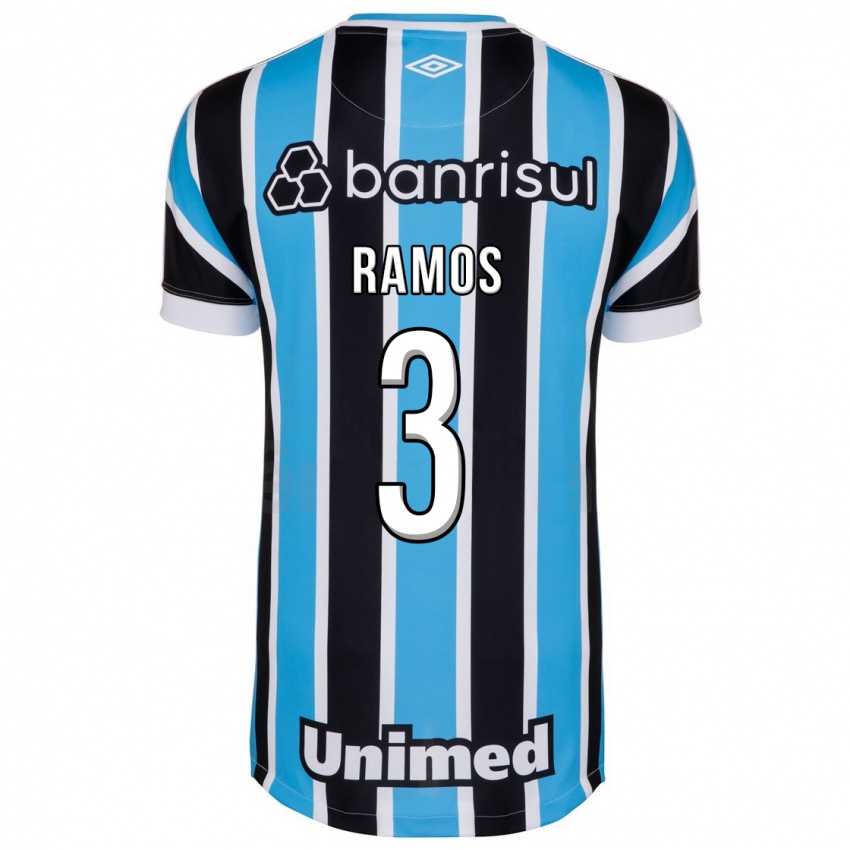 Herren João Ramos #3 Blau Heimtrikot Trikot 2023/24 T-Shirt