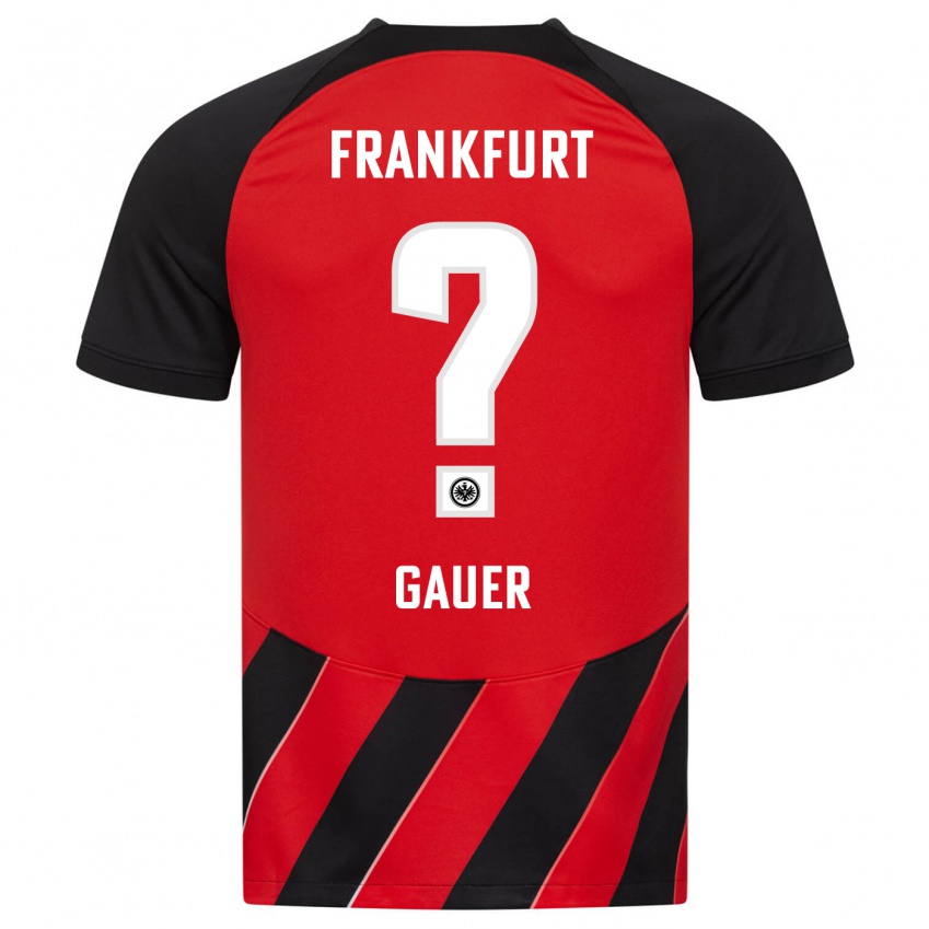 Herren Luke Gauer #0 Rot Schwarz Heimtrikot Trikot 2023/24 T-Shirt
