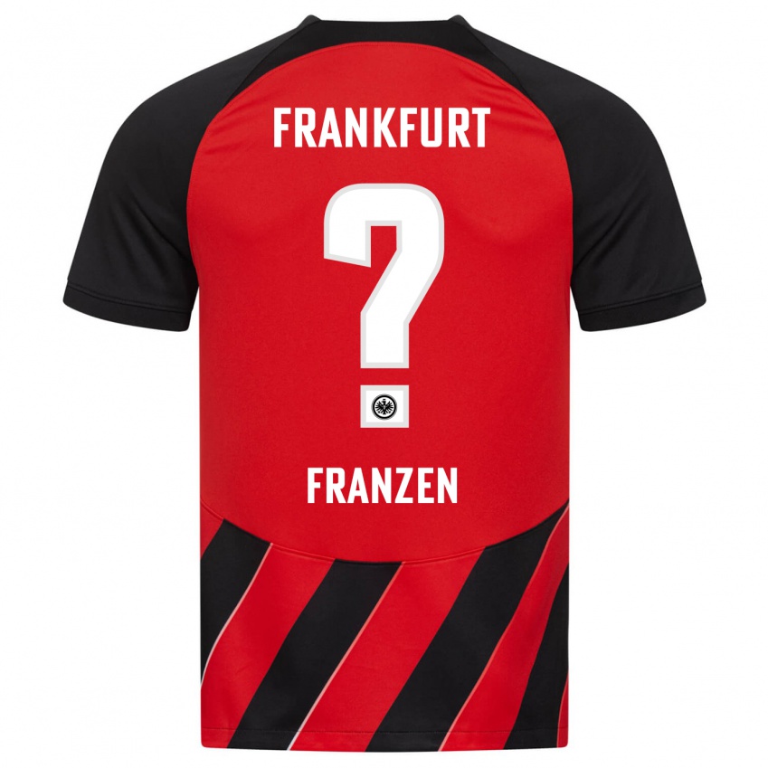 Herren Marlon Franzen #0 Rot Schwarz Heimtrikot Trikot 2023/24 T-Shirt