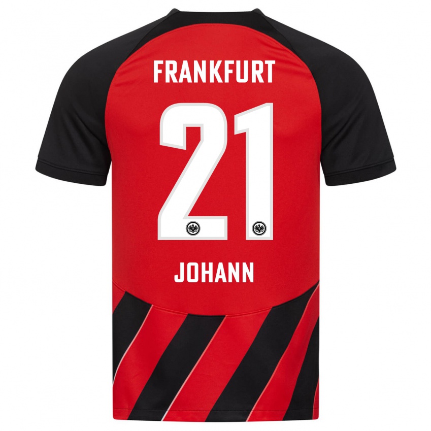 Herren Hannah Johann #21 Rot Schwarz Heimtrikot Trikot 2023/24 T-Shirt