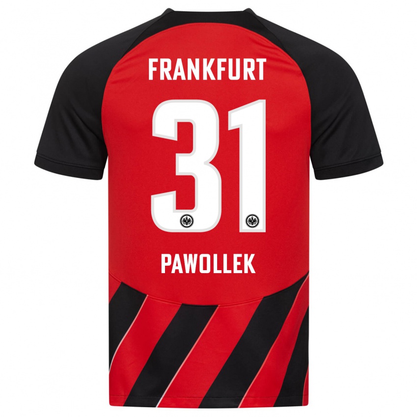 Herren Tanja Pawollek #31 Rot Schwarz Heimtrikot Trikot 2023/24 T-Shirt