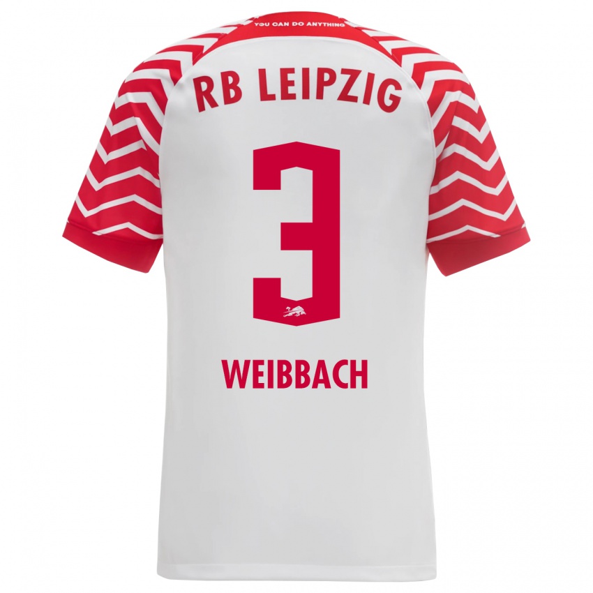 Herren Noah Weißbach #3 Weiß Heimtrikot Trikot 2023/24 T-Shirt