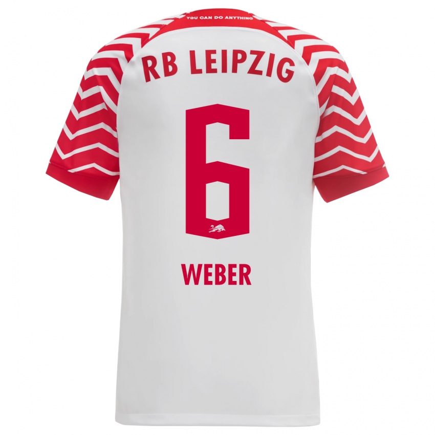 Herren Samuel Weber #6 Weiß Heimtrikot Trikot 2023/24 T-Shirt