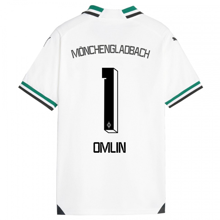 Herren Jonas Omlin #1 Weiß Grün Heimtrikot Trikot 2023/24 T-Shirt