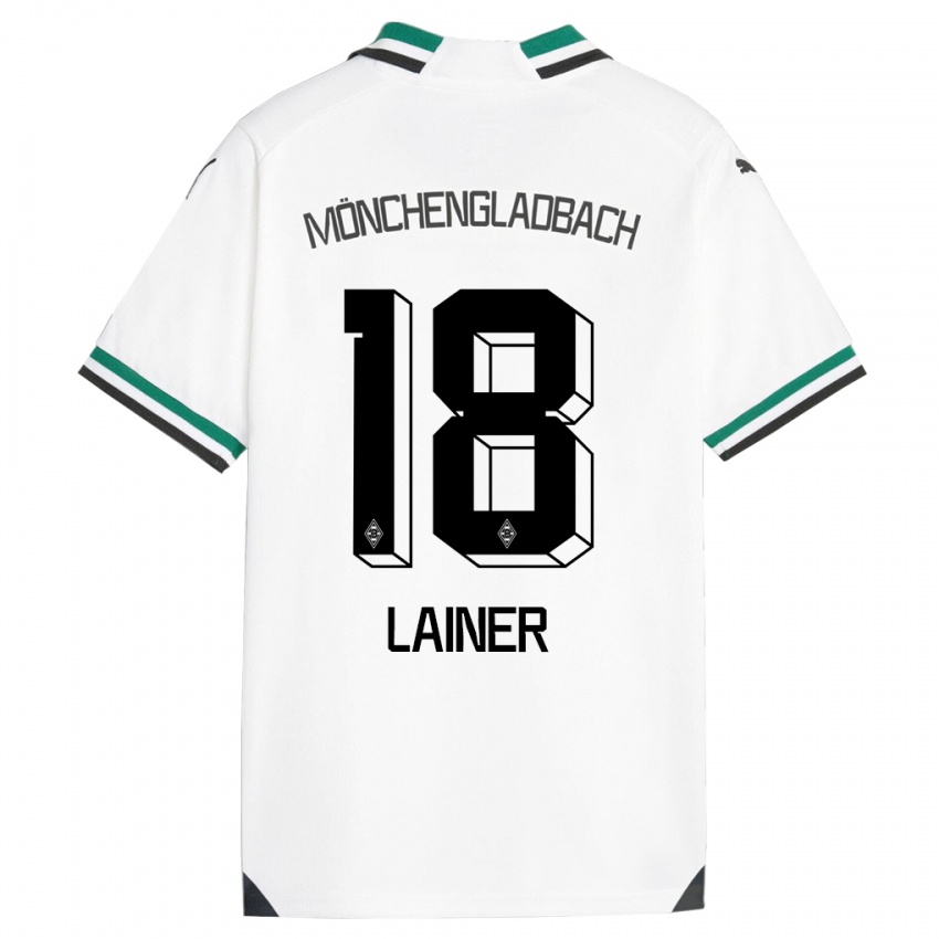 Herren Stefan Lainer #18 Weiß Grün Heimtrikot Trikot 2023/24 T-Shirt
