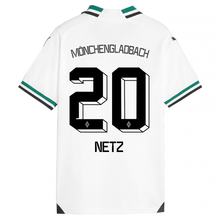 Herren Luca Netz #20 Weiß Grün Heimtrikot Trikot 2023/24 T-Shirt