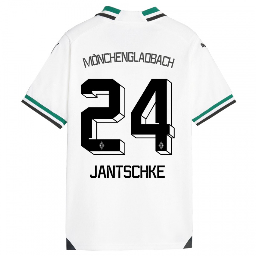 Herren Tony Jantschke #24 Weiß Grün Heimtrikot Trikot 2023/24 T-Shirt