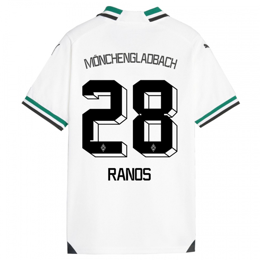 Herren Grant-Leon Ranos #28 Weiß Grün Heimtrikot Trikot 2023/24 T-Shirt