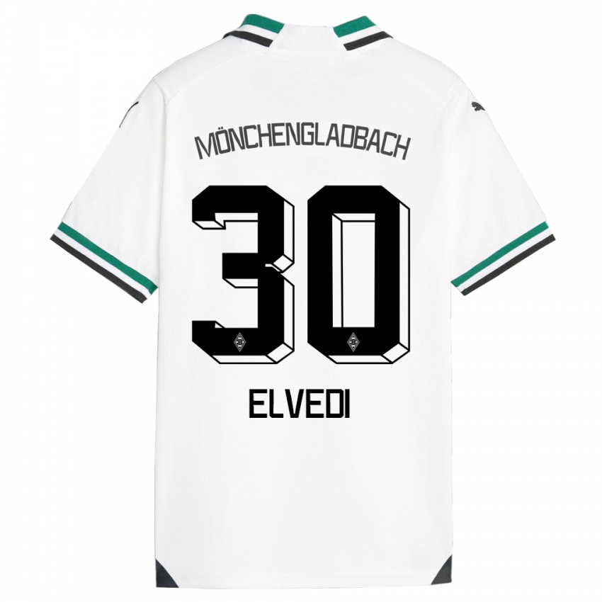 Herren Nico Elvedi #30 Weiß Grün Heimtrikot Trikot 2023/24 T-Shirt