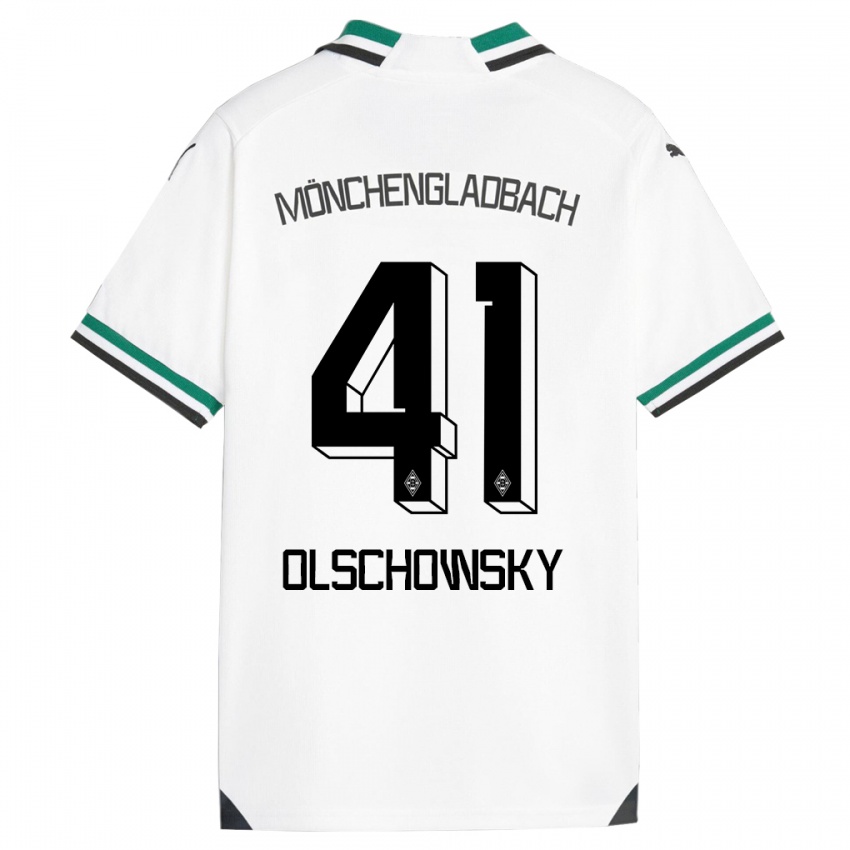 Herren Jan Olschowsky #41 Weiß Grün Heimtrikot Trikot 2023/24 T-Shirt