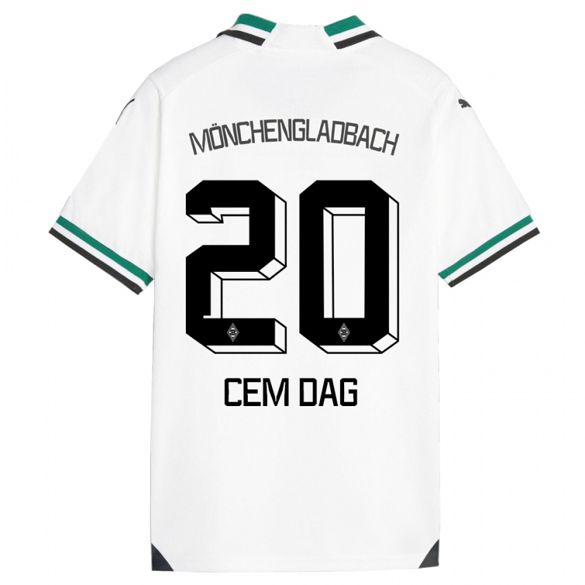 Herren Cem Dag #20 Weiß Grün Heimtrikot Trikot 2023/24 T-Shirt