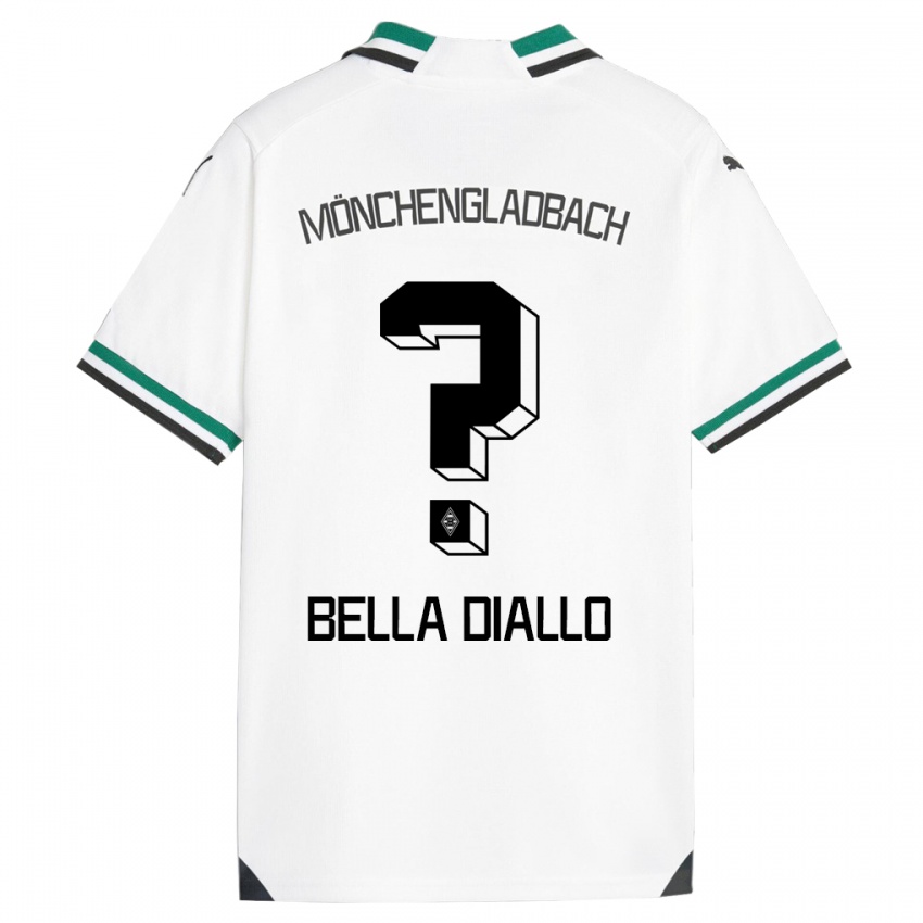 Herren Oumar Bella Diallo #0 Weiß Grün Heimtrikot Trikot 2023/24 T-Shirt