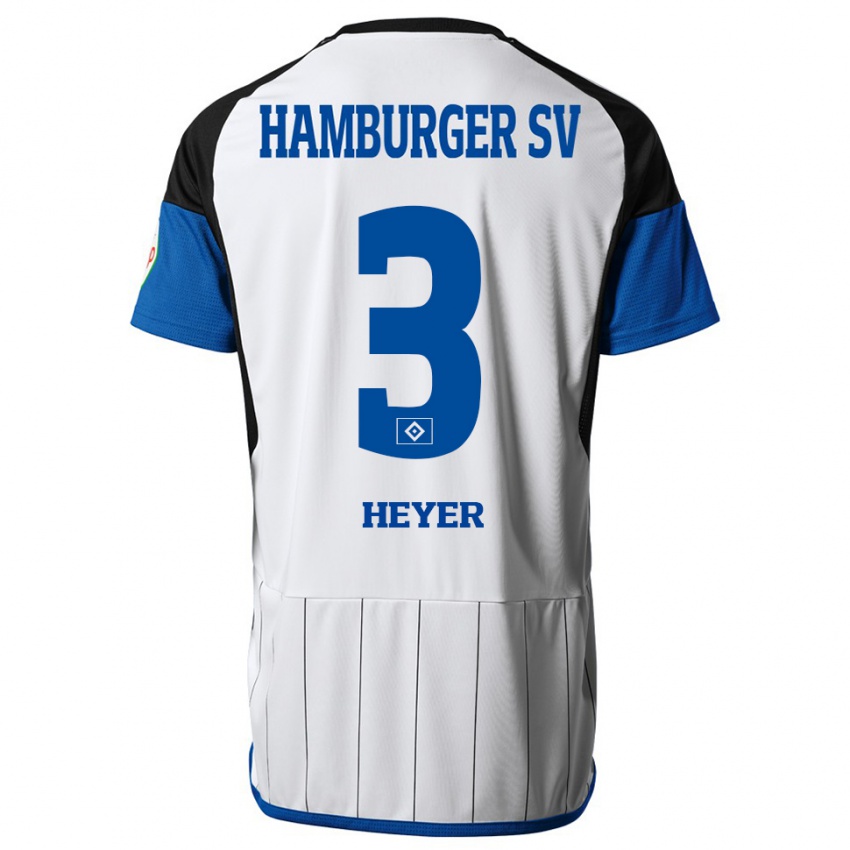 Herren Moritz Heyer #3 Weiß Heimtrikot Trikot 2023/24 T-Shirt