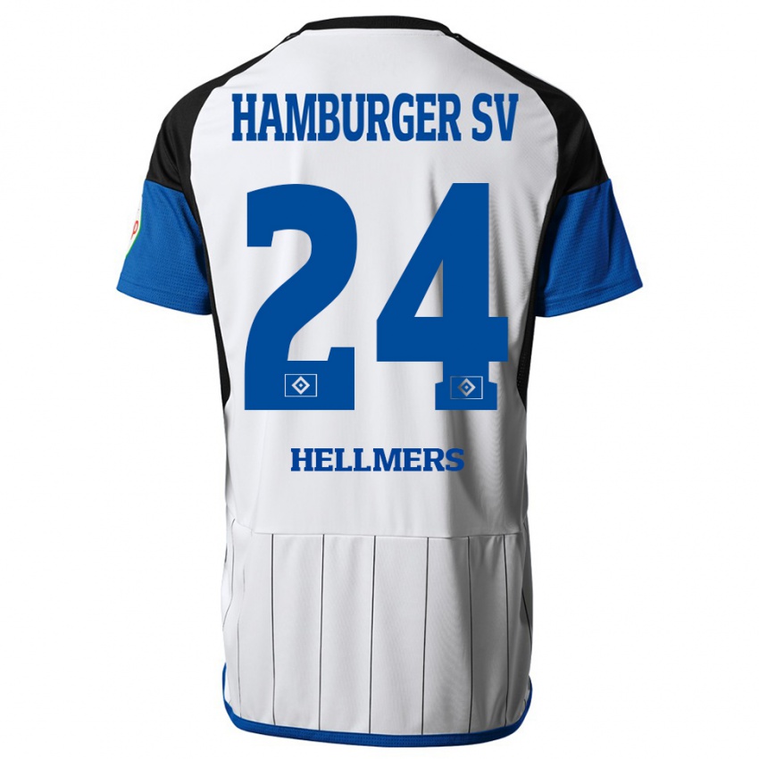 Herren Maximilian Hellmers #24 Weiß Heimtrikot Trikot 2023/24 T-Shirt