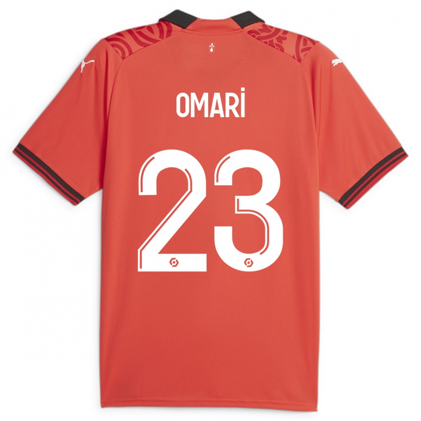 Herren Warmed Omari #23 Rot Heimtrikot Trikot 2023/24 T-Shirt