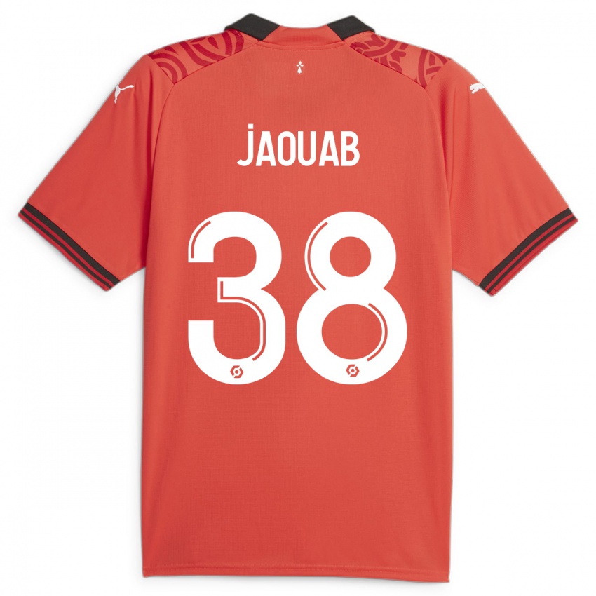 Herren Mohamed Jaouab #38 Rot Heimtrikot Trikot 2023/24 T-Shirt