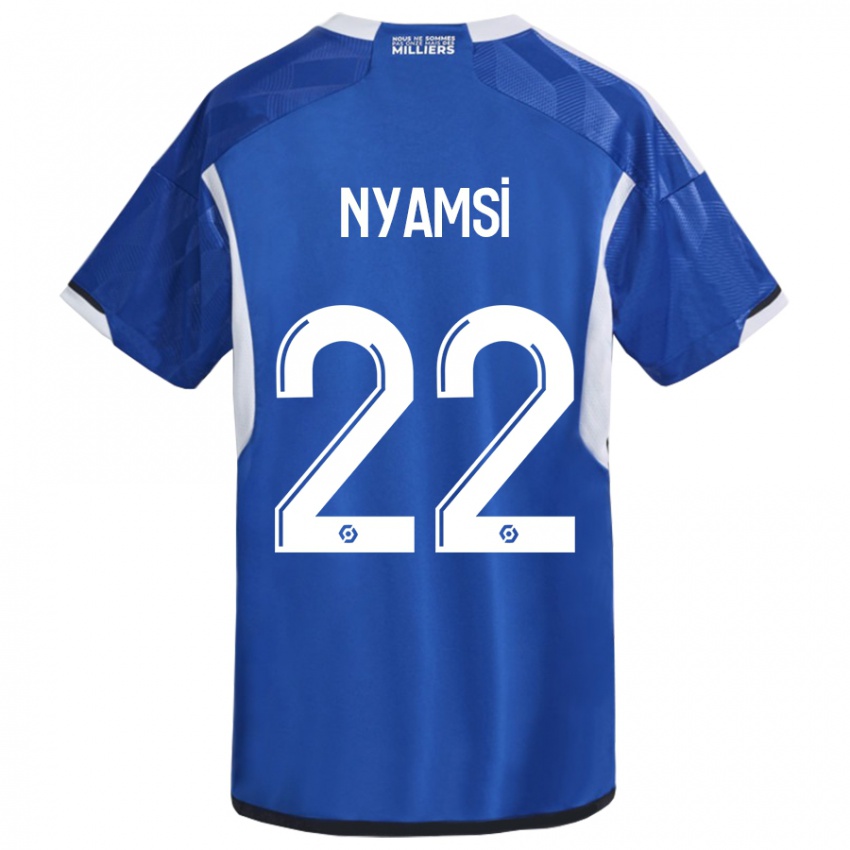 Herren Gerzino Nyamsi #22 Blau Heimtrikot Trikot 2023/24 T-Shirt