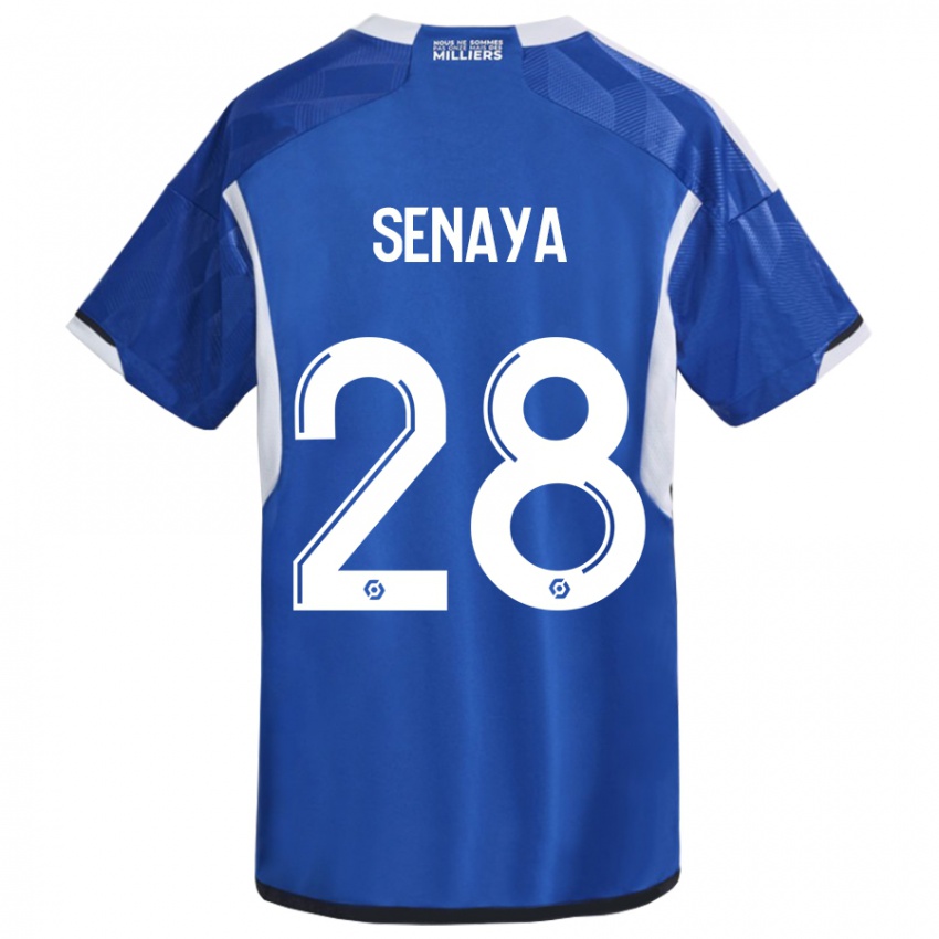 Herren Marvin Senaya #28 Blau Heimtrikot Trikot 2023/24 T-Shirt