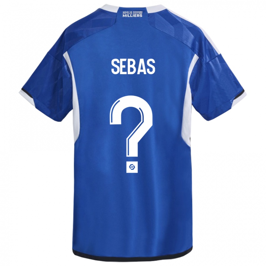 Herren Jérémy Sebas #0 Blau Heimtrikot Trikot 2023/24 T-Shirt