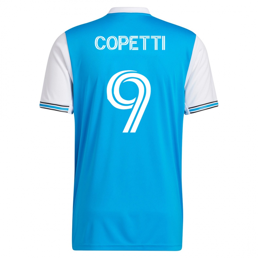 Herren Enzo Copetti #9 Blau Heimtrikot Trikot 2023/24 T-Shirt