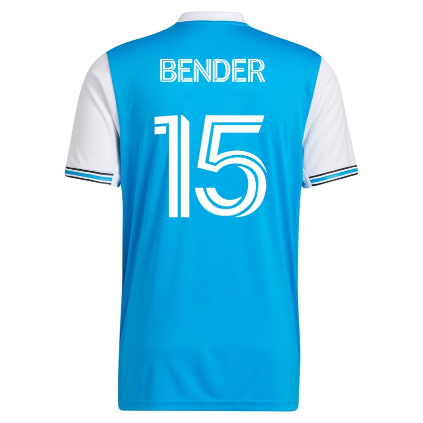 Herren Ben Bender #15 Blau Heimtrikot Trikot 2023/24 T-Shirt