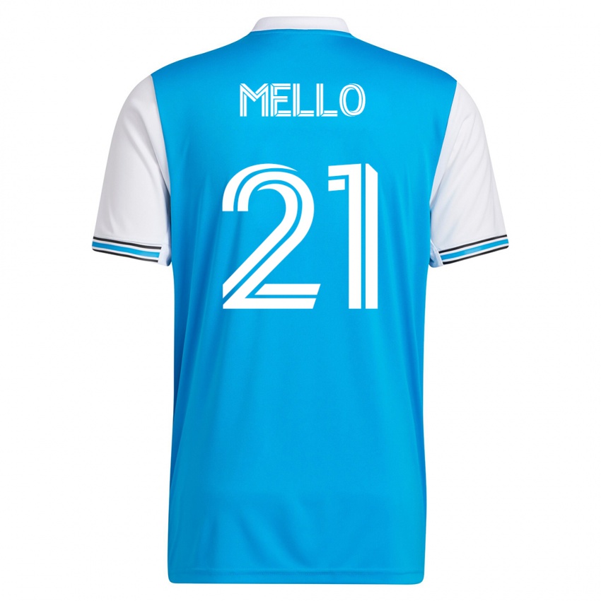 Herren Vinicius Mello #21 Blau Heimtrikot Trikot 2023/24 T-Shirt