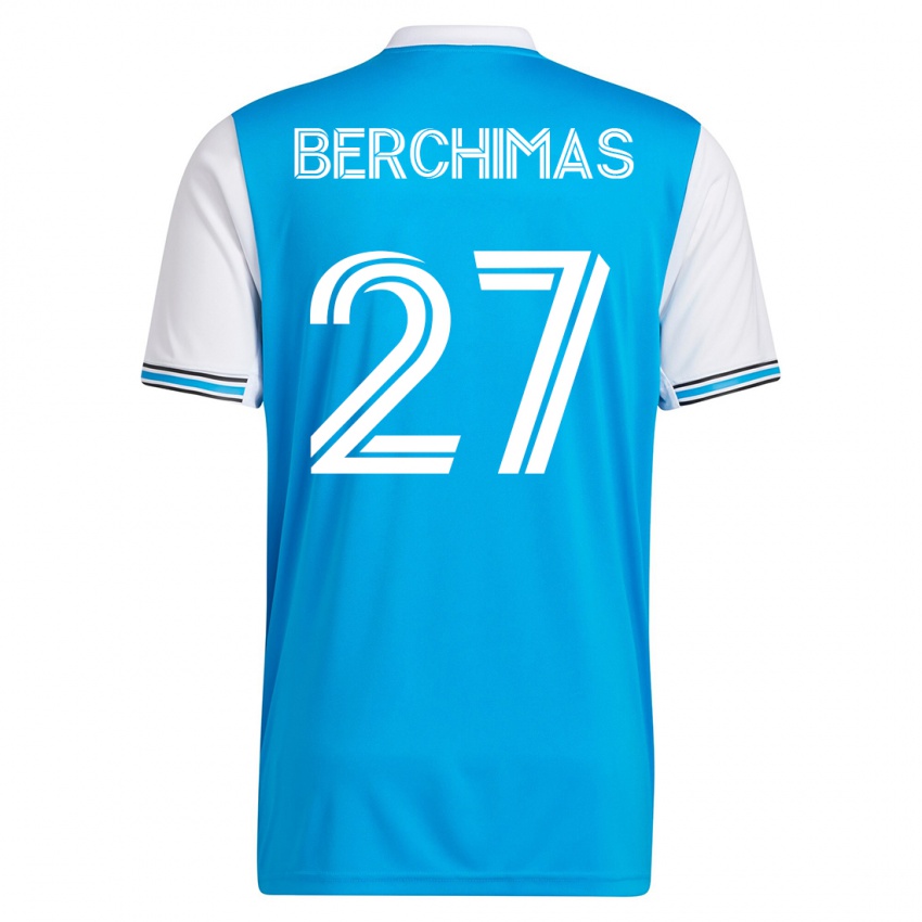 Herren Nimfasha Berchimas #27 Blau Heimtrikot Trikot 2023/24 T-Shirt