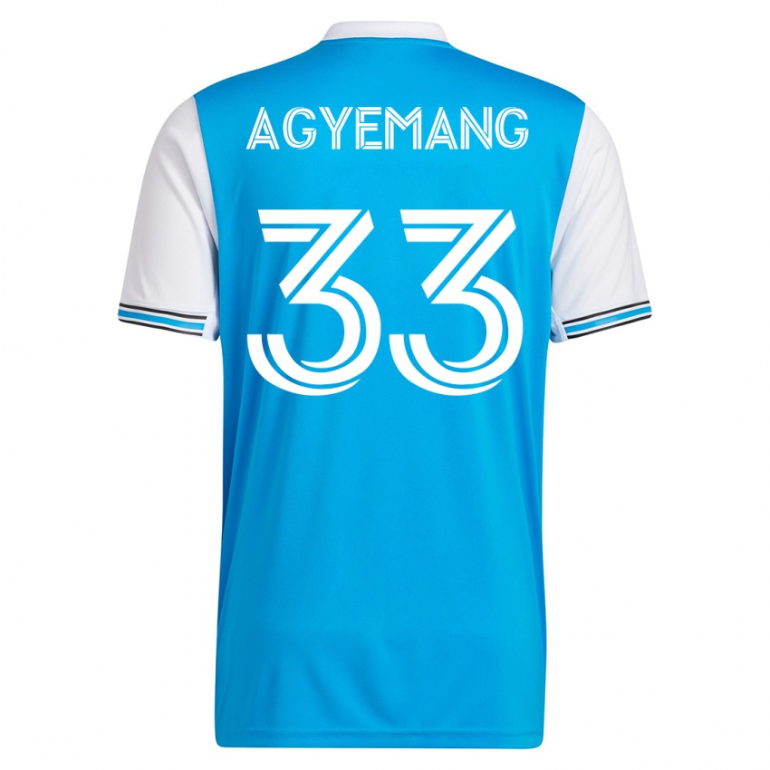 Herren Patrick Agyemang #33 Blau Heimtrikot Trikot 2023/24 T-Shirt