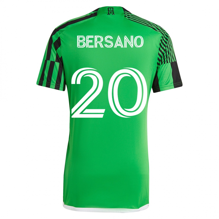 Herren Matt Bersano #20 Grün Schwarz Heimtrikot Trikot 2023/24 T-Shirt